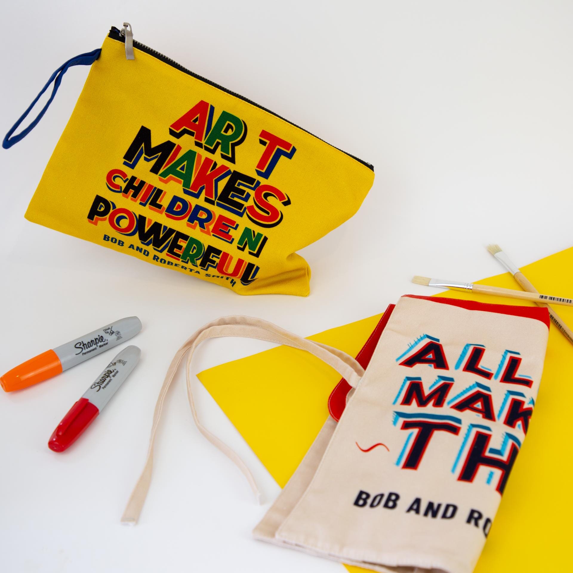 Art Makes Children Powerful Pencil Case x Bob and Roberta Smith Bags Third Drawer Down Studio