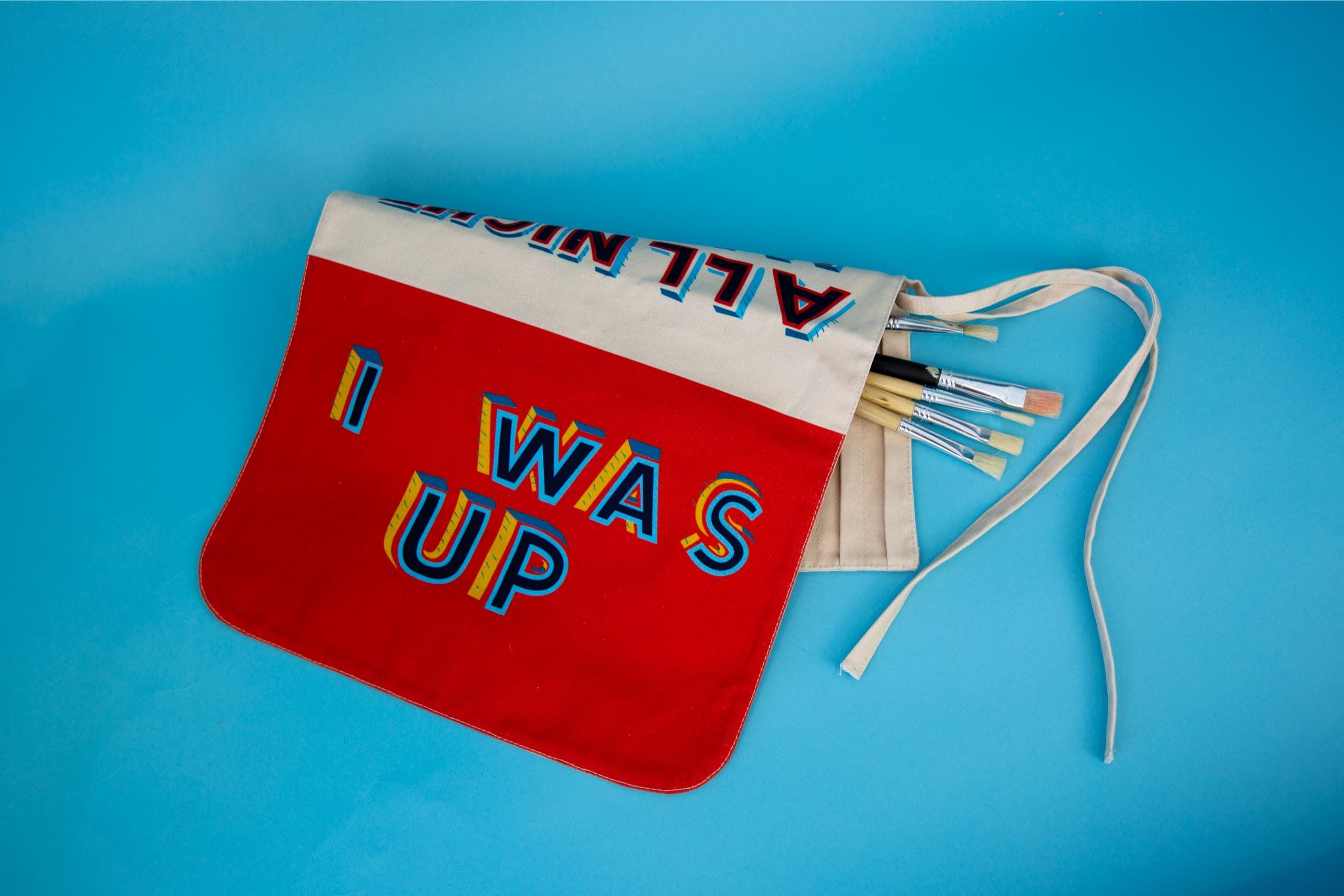 I Was Up All Night Making This Brush Roll x Bob and Roberta Smith Textiles Third Drawer Down Studio