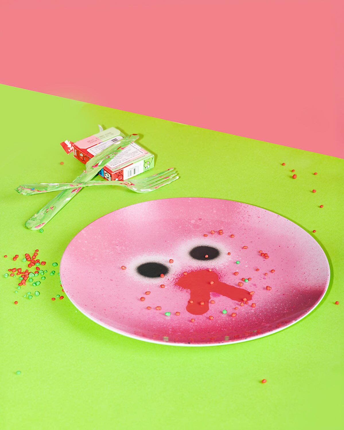 Milkshake Melamine Plate x Jon Burgerman Tableware Third Drawer Down Studio