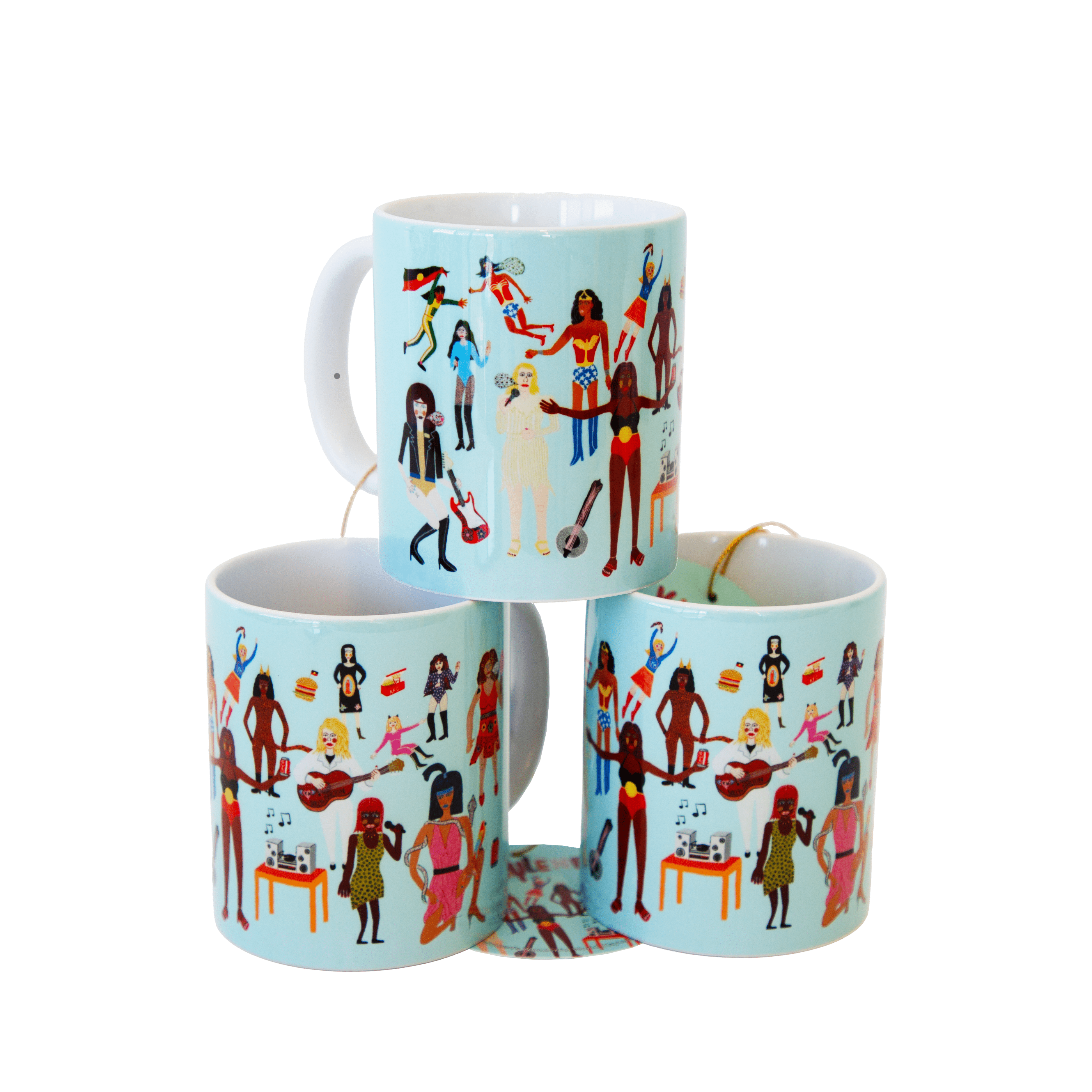 Wonder Woman's Wonderful World Mug x Kaylene Whiskey Ceramic Third Drawer Down Studio