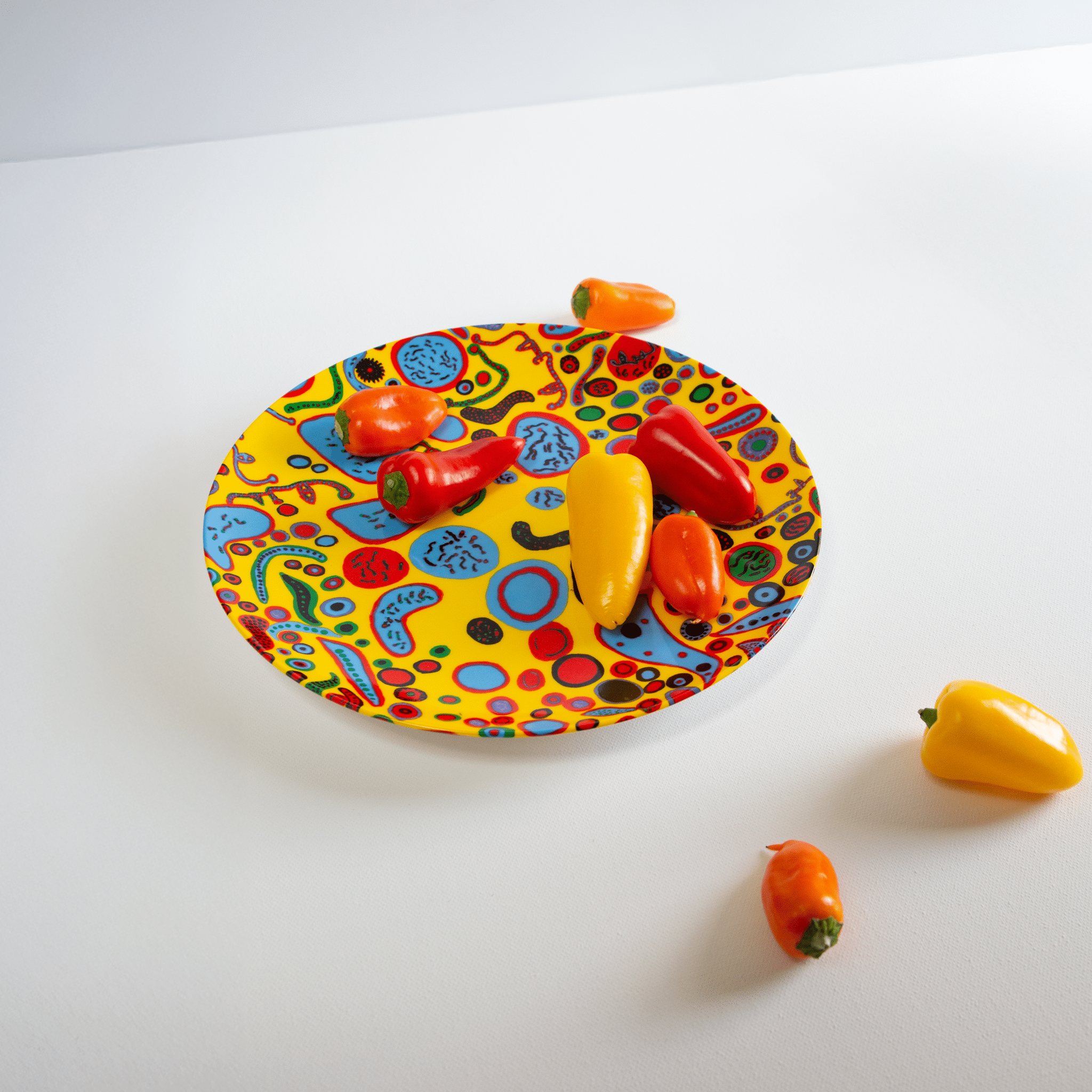 Love Was Infinitely Shining Ceramic Plate x Yayoi Kusama Ceramic Third Drawer Down Studio