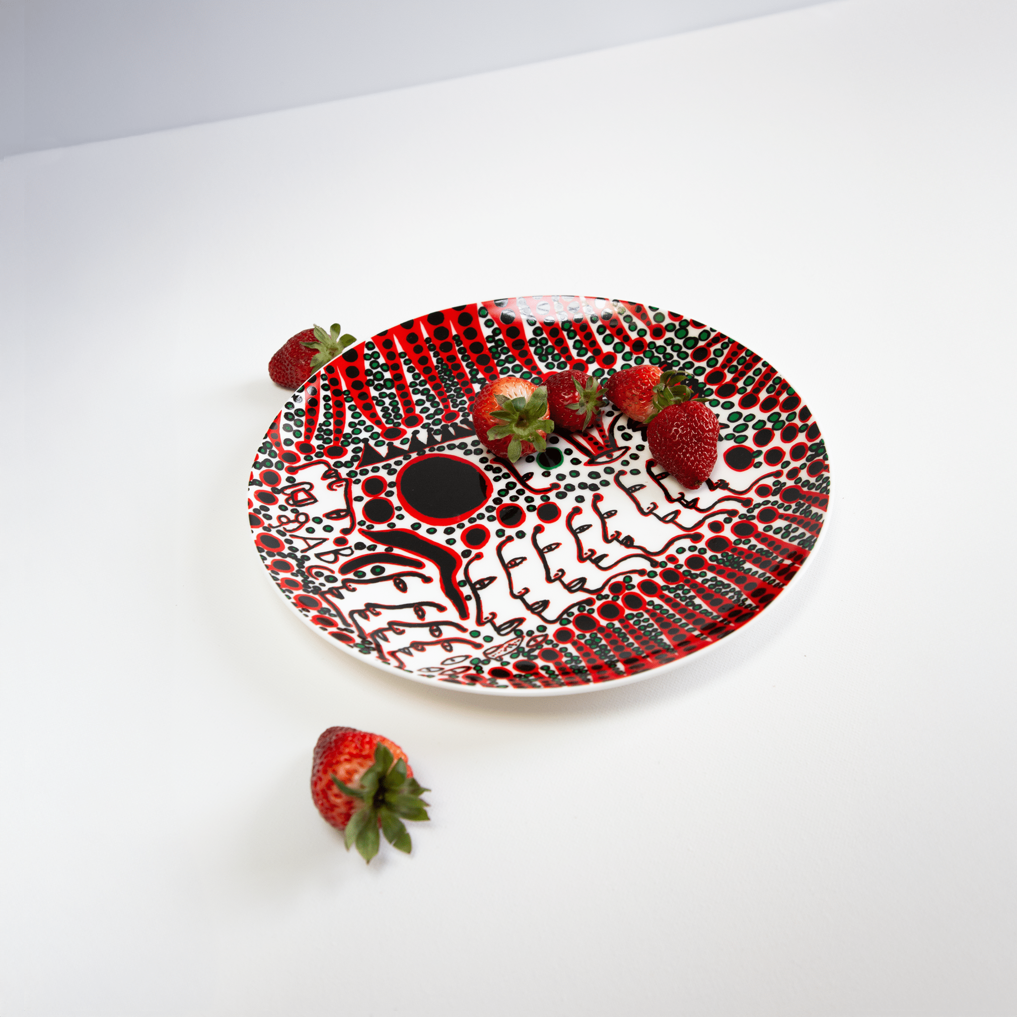 Women Wait For Love, But Men Always Walk Away Ceramic Plate x Yayoi Kusama Ceramic Third Drawer Down Studio