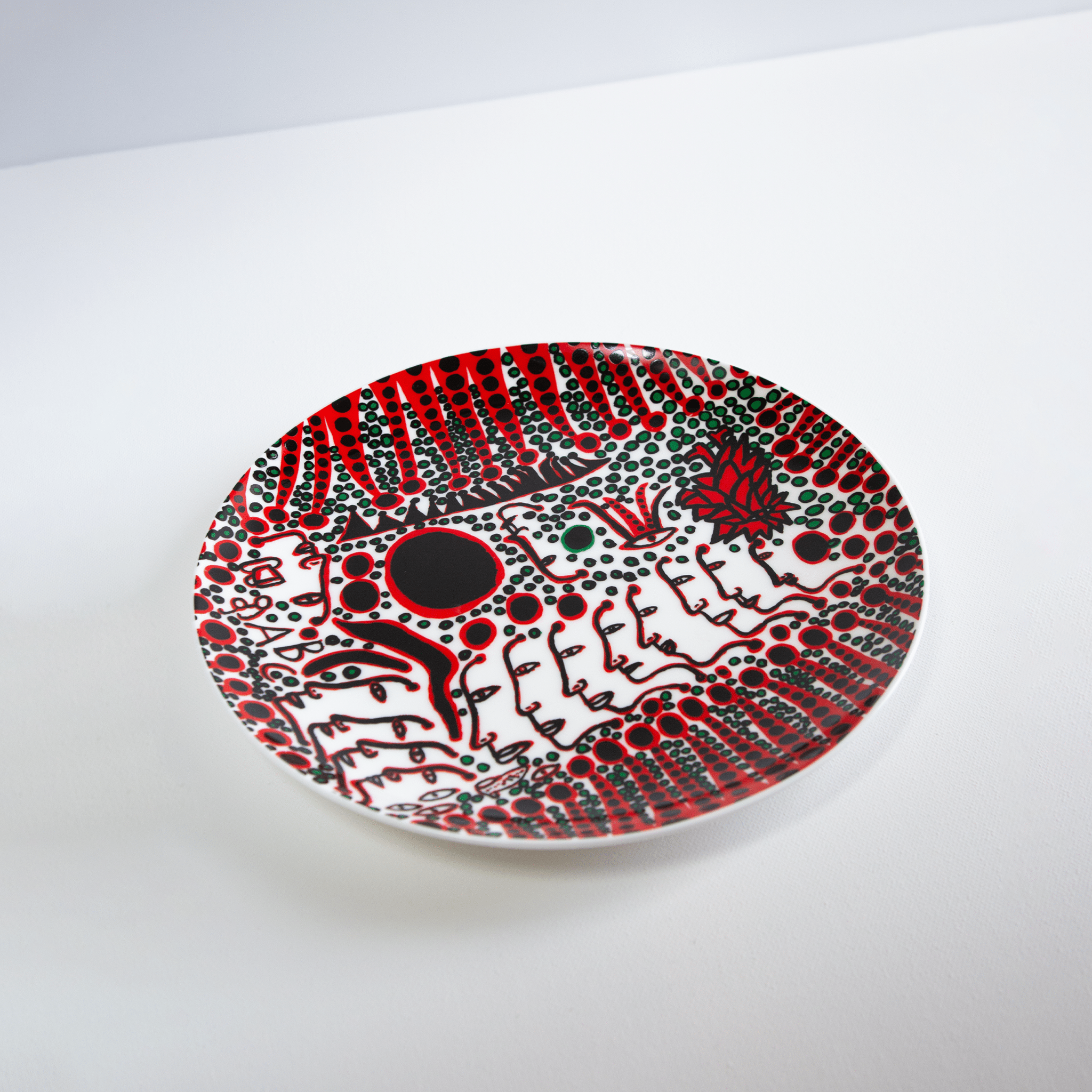 Women Wait For Love, But Men Always Walk Away Ceramic Plate x Yayoi Kusama Ceramic Third Drawer Down Studio