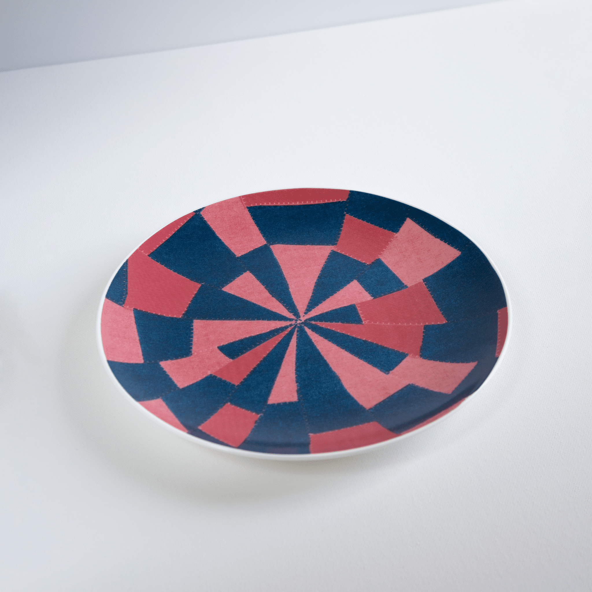 Bone China Plates: Pink and Blue x Louise Bourgeois Ceramic Third Drawer Down Studio