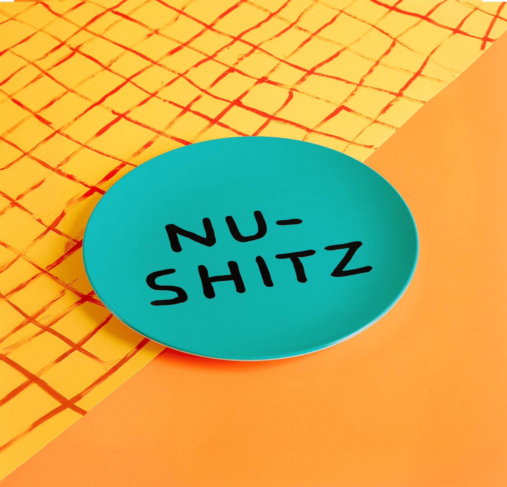 NU-SHITZ Melamine Plate x David Shrigley Tableware Third Drawer Down Studio