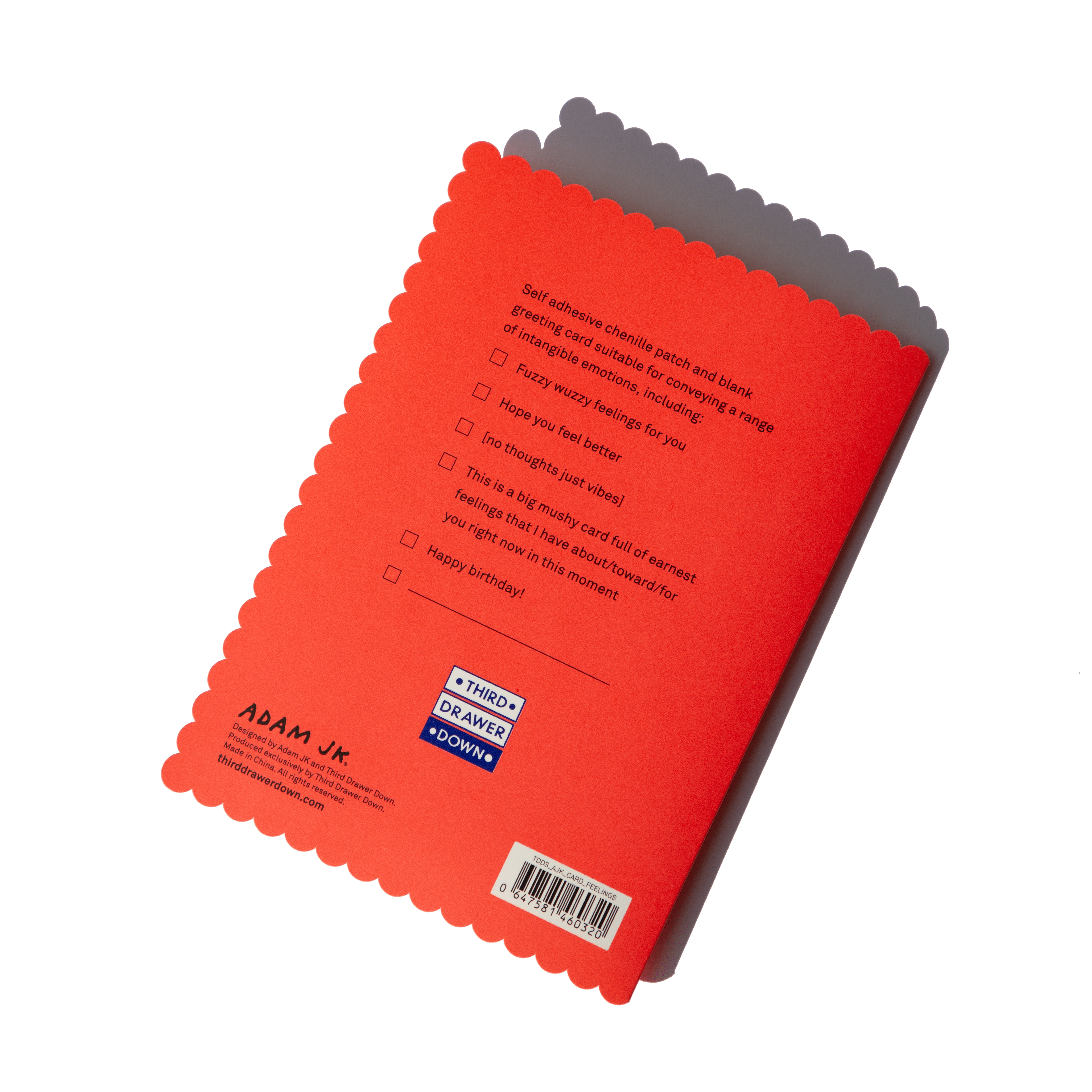 Feelings Chenille Patch Gift Card x Adam JK Gift Card Third Drawer Down Studio