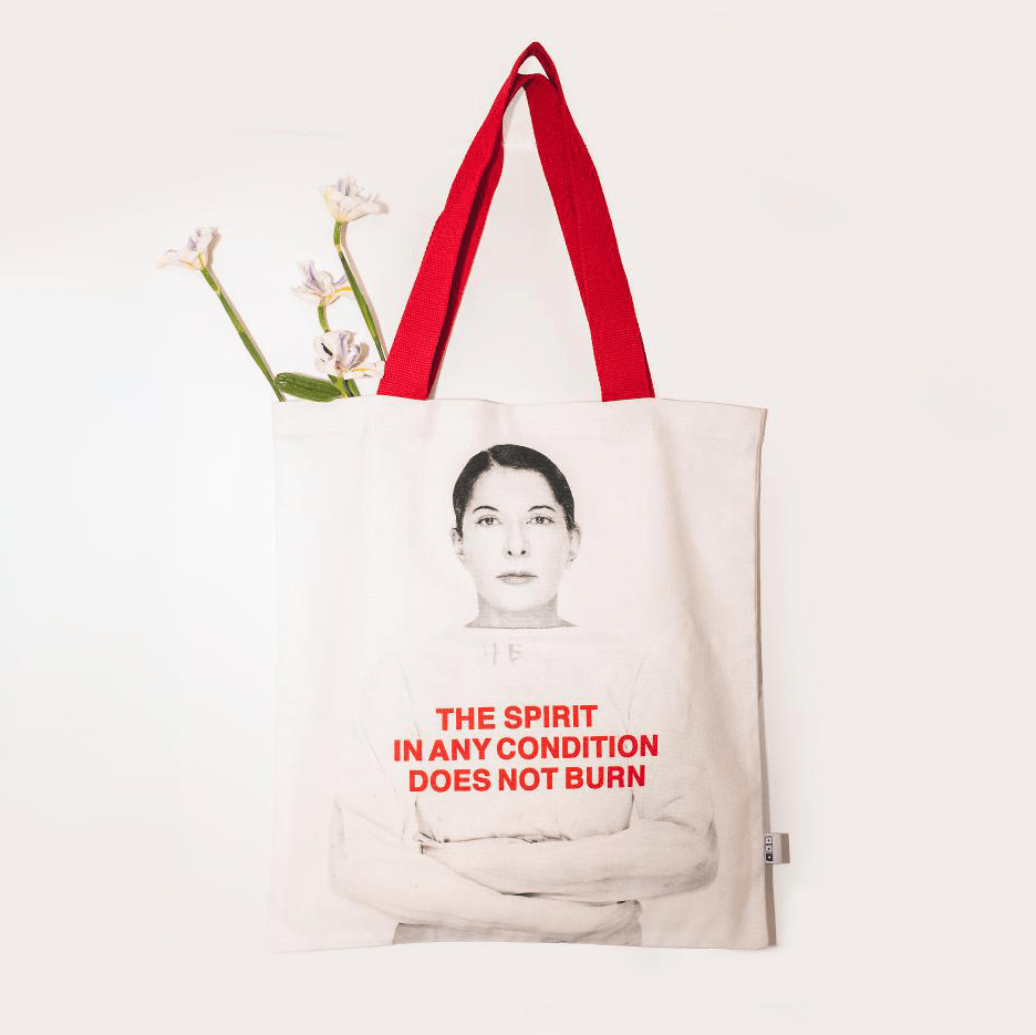 Spirit in Any Condition Does Not Burn Portrait Tote Bag x Marina Abramovic Bags Third Drawer Down Studio