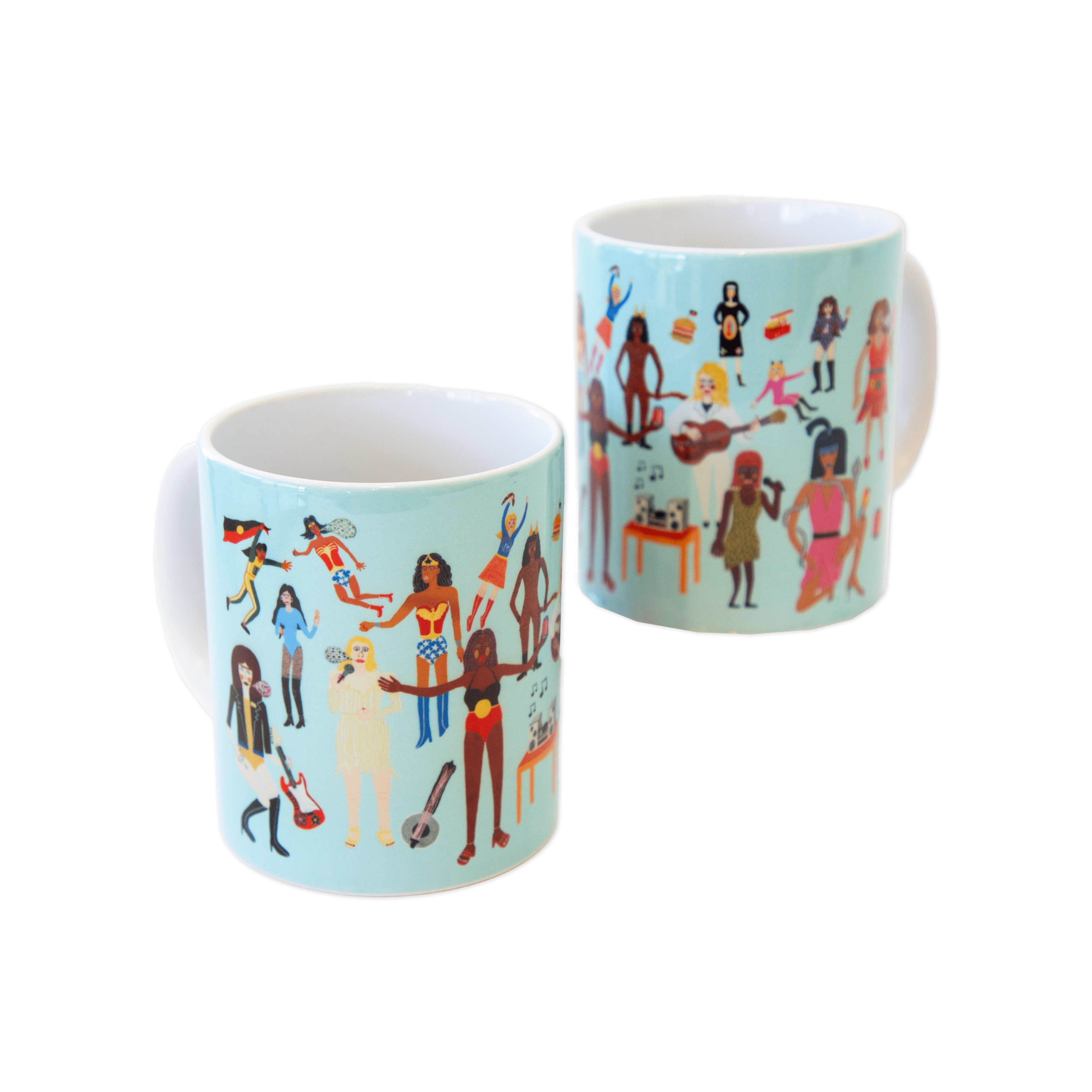 Wonder Woman's Wonderful World Mug x Kaylene Whiskey Ceramic Third Drawer Down Studio