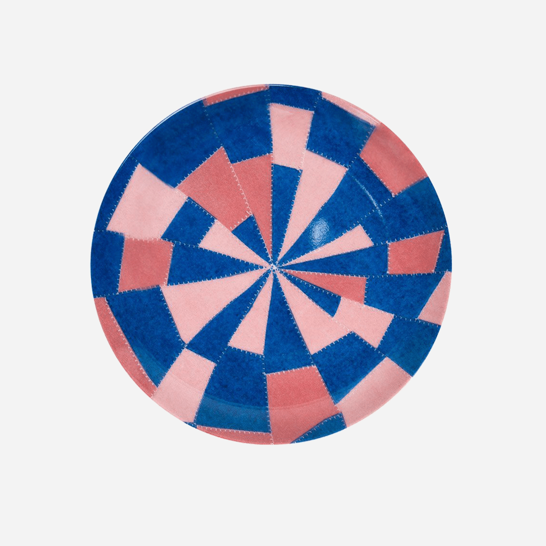 Bone China Plates: Pink and Blue x Louise Bourgeois Ceramic Third Drawer Down Studio 