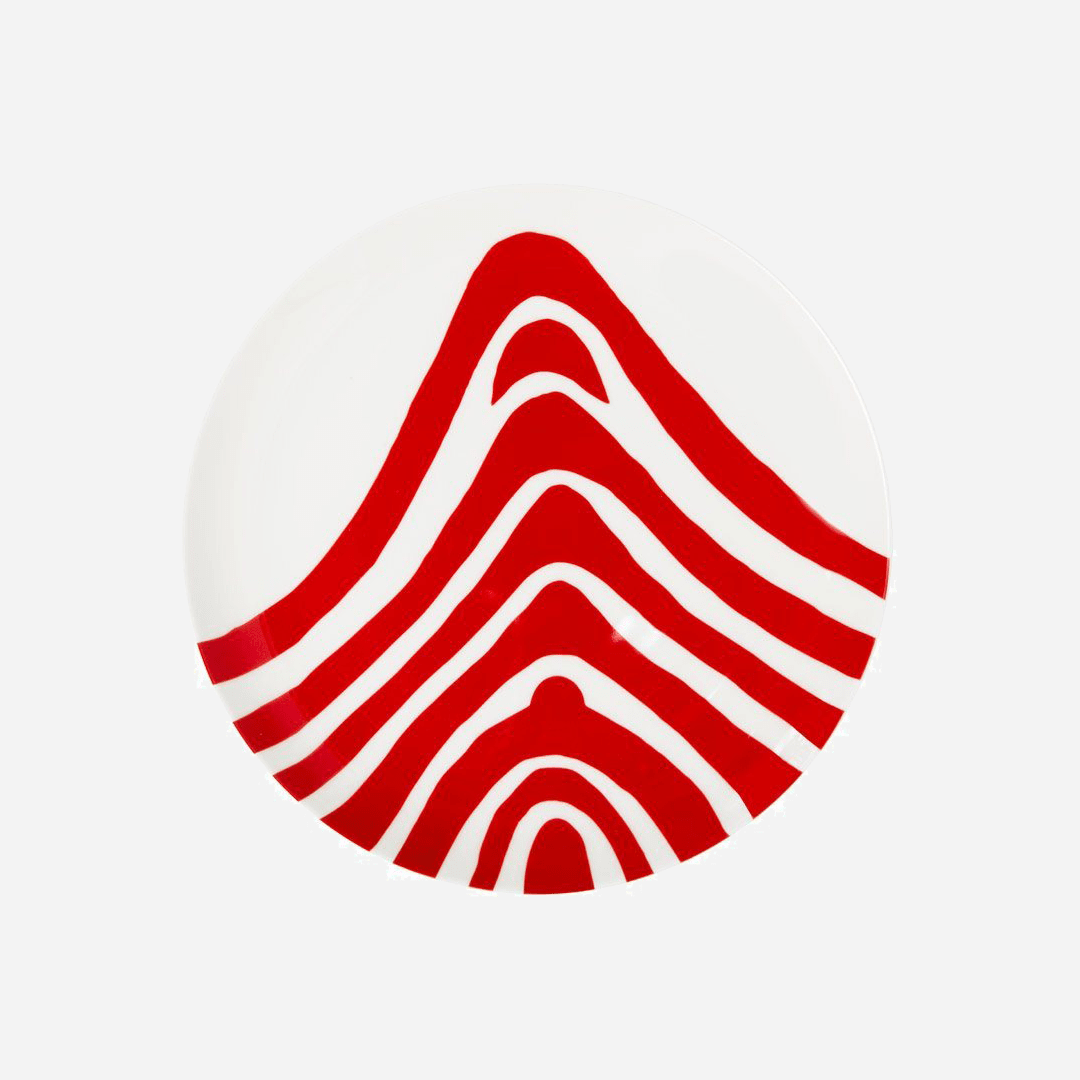 Bone China Plates: Red Curve x Louise Bourgeois Ceramic Third Drawer Down Studio 