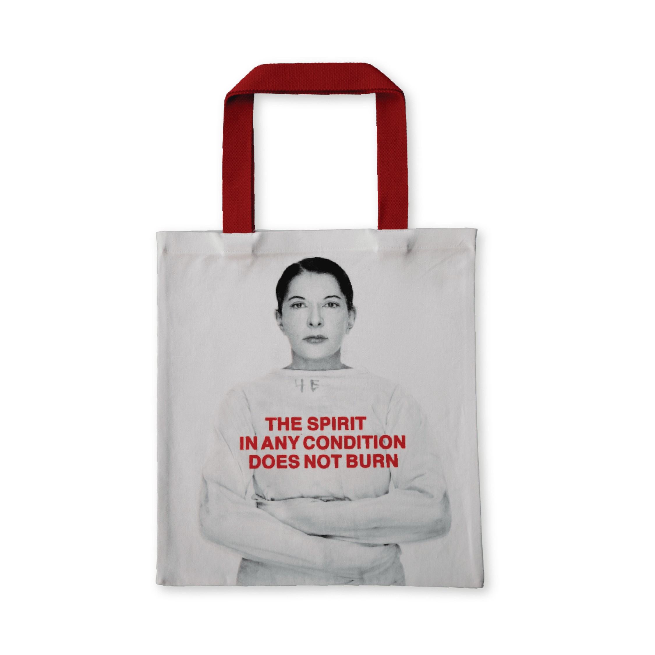 Spirit in Any Condition Does Not Burn Portrait Tote Bag x Marina Abramovic Bags Third Drawer Down Studio