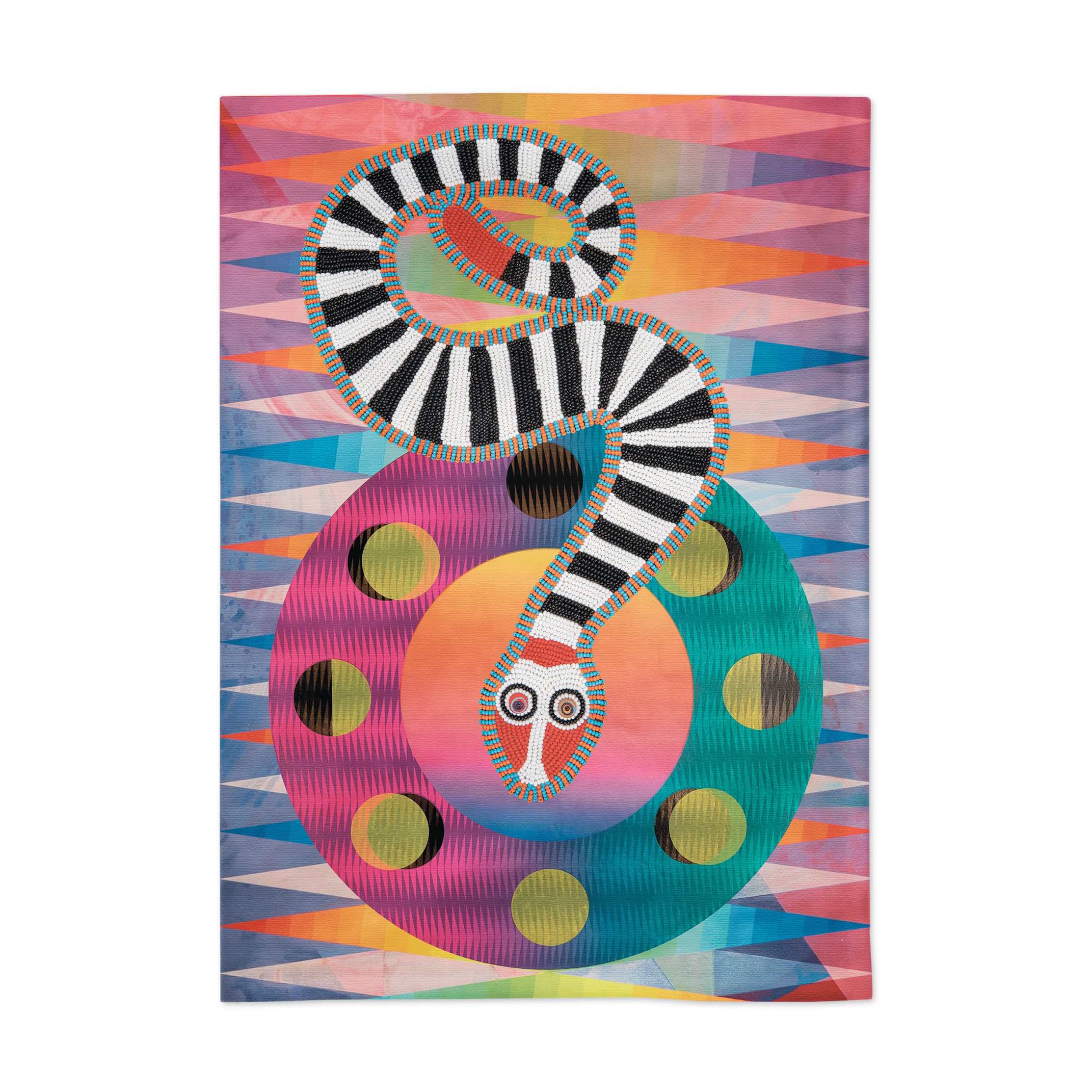 Clown Snake Tea Towel x Jeffrey Gibson Tea Towel Third Drawer Down Studio