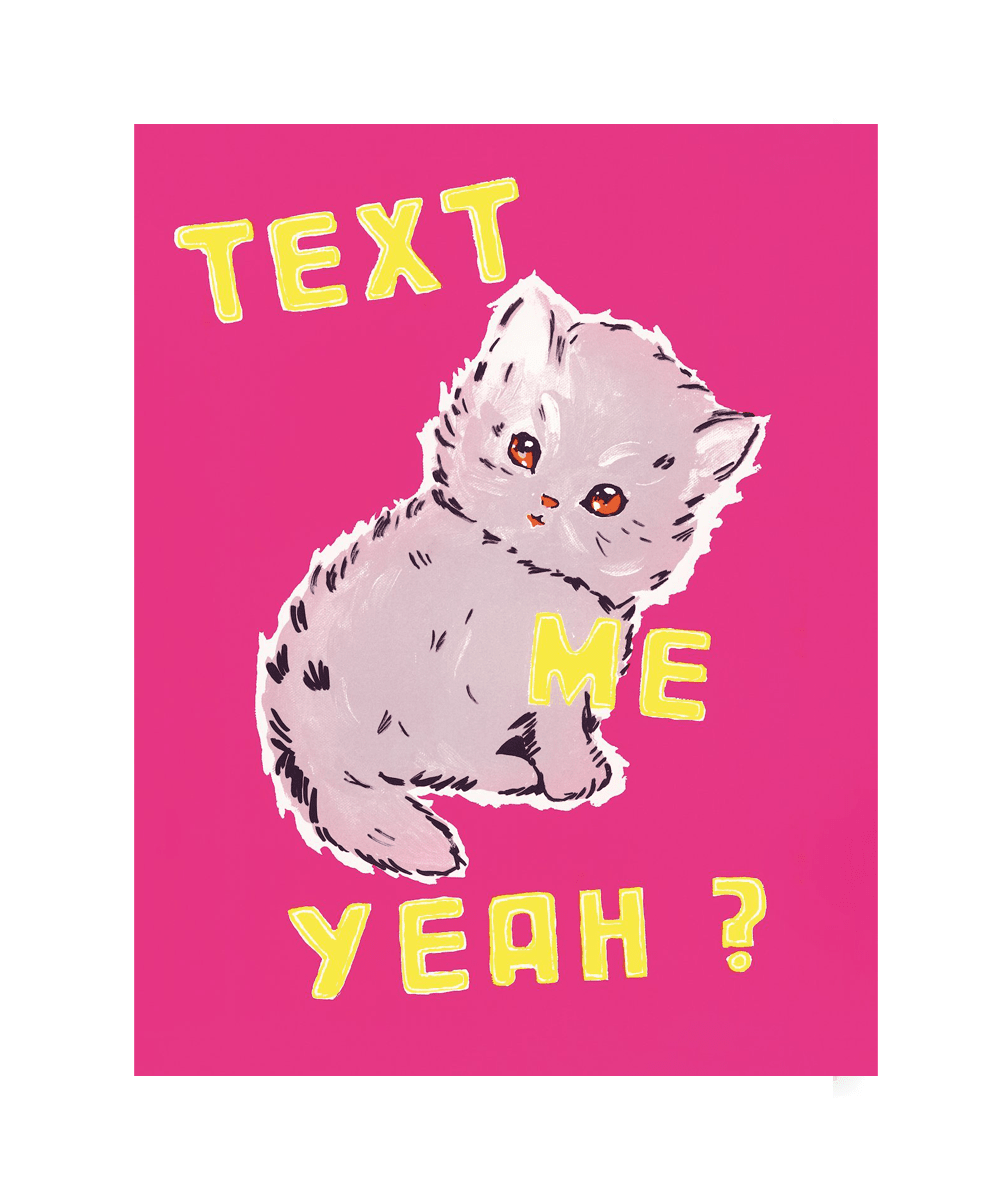Text Me Yeah Tea Towel x Magda Archer Tea Towel Third Drawer Down Studio