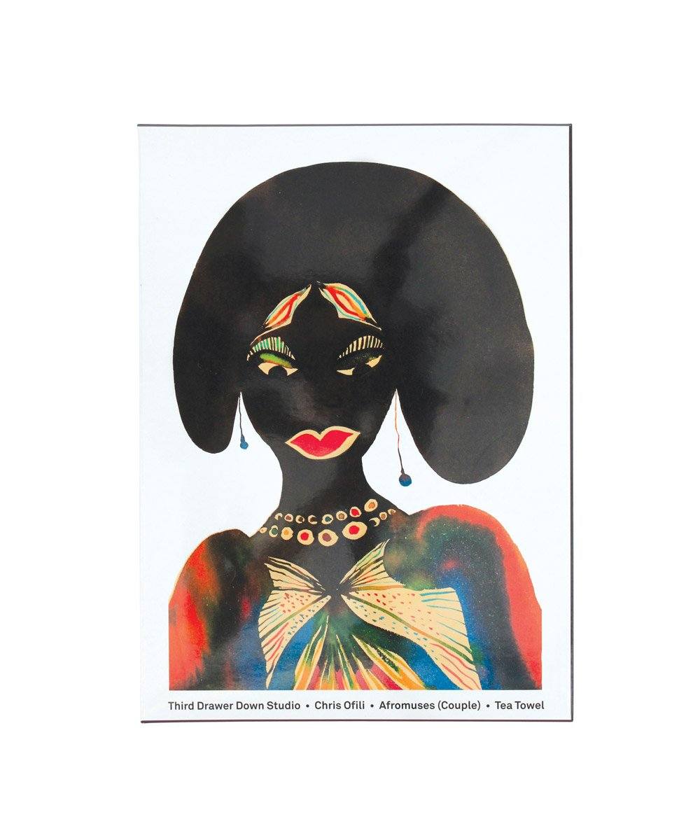 Third Drawer Down X Chris Ofili, Afromuses Couple (Woman) Textiles Third Drawer Down Studio