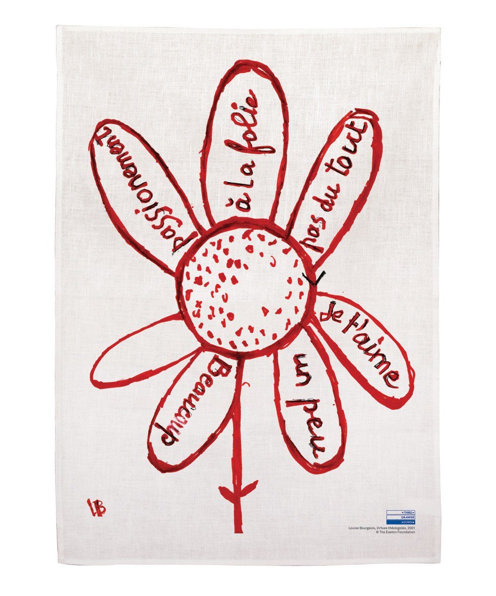 Virtues Theologales Linen Tea Towel x Louise Bourgeois Textiles Third Drawer Down Studio