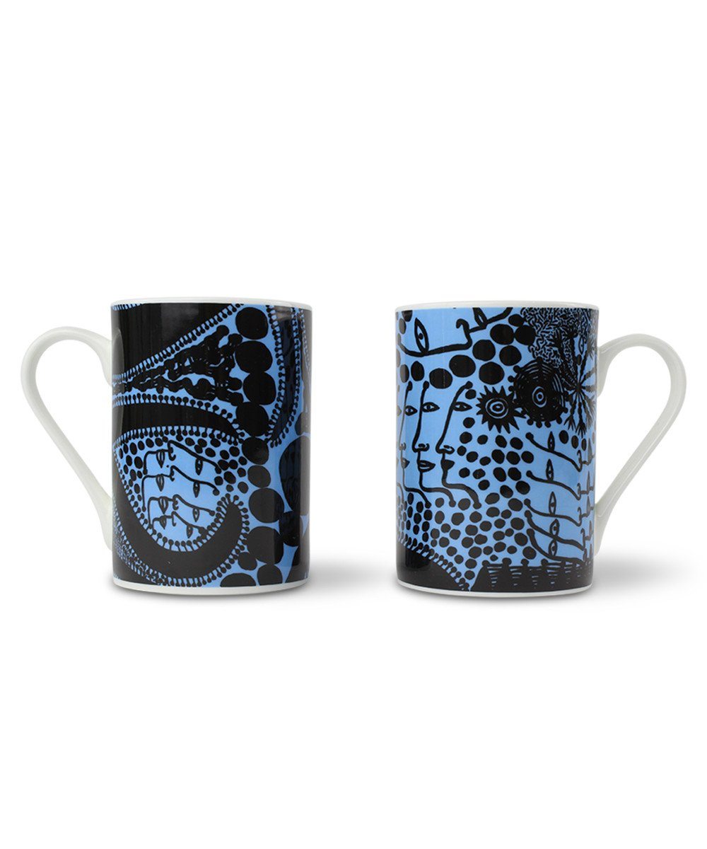 Third Drawer Down X Yayoi Kusama, Late-Night Chat Is Filled With Dreams Mug Set Ceramic Third Drawer Down Studio