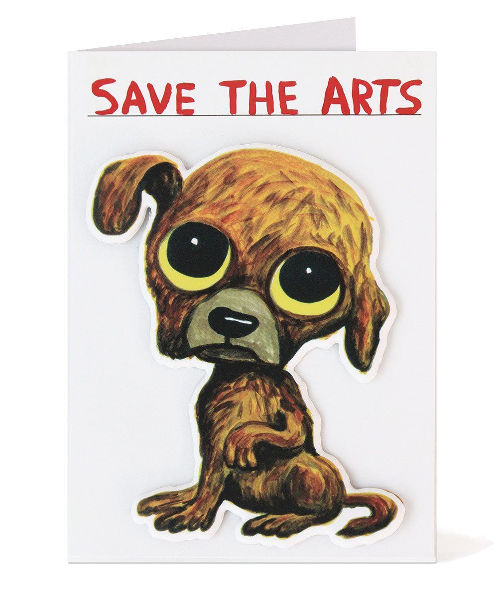Save The Arts Puffy Sticker Card X David Shrigley Paper Third Drawer Down Studio Default Title 