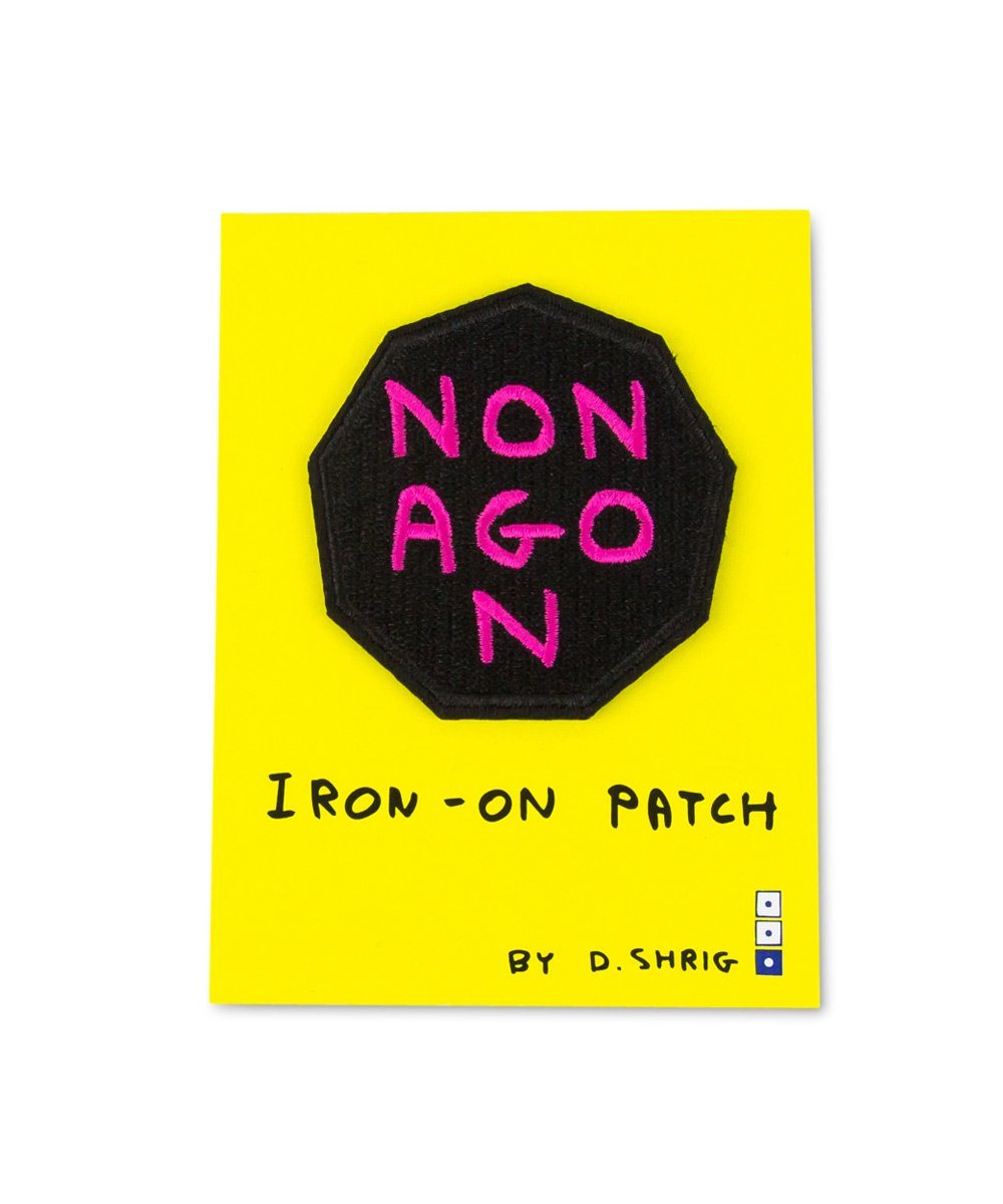Third Drawer Down X David Shrigley, Nonagon Woven Patch Textiles Third Drawer Down Studio