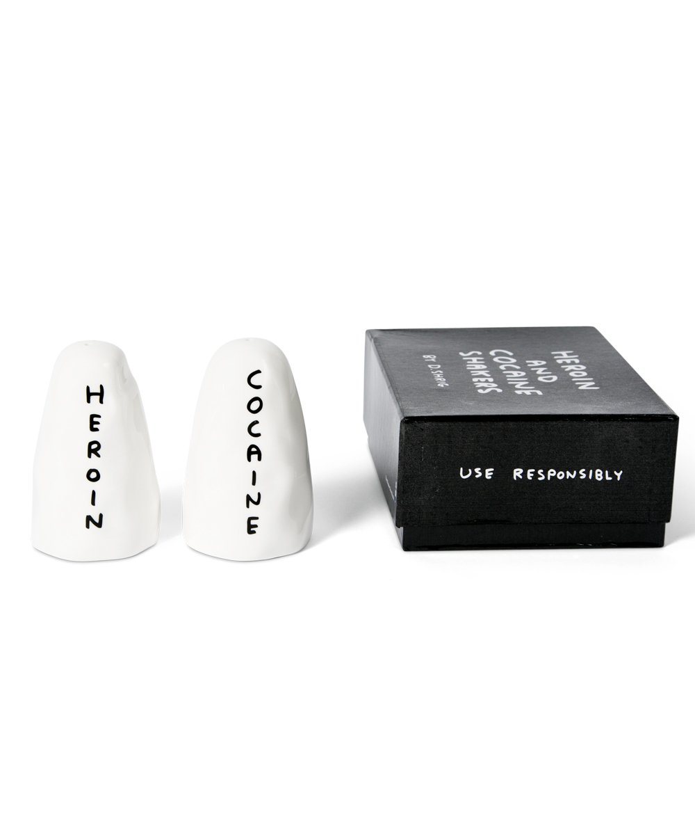 monsters inc salt and pepper shakers David Shrigley Cocaine & Heroin Salt and Pepper Shakers