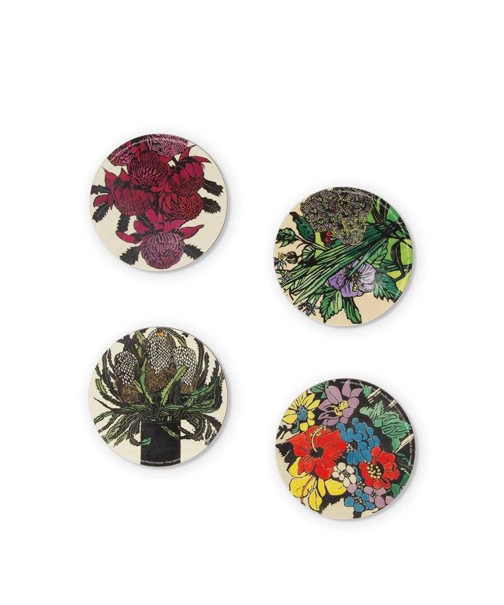Flora Coaster Set X Margaret Preston Wood Third Drawer Down Studio
