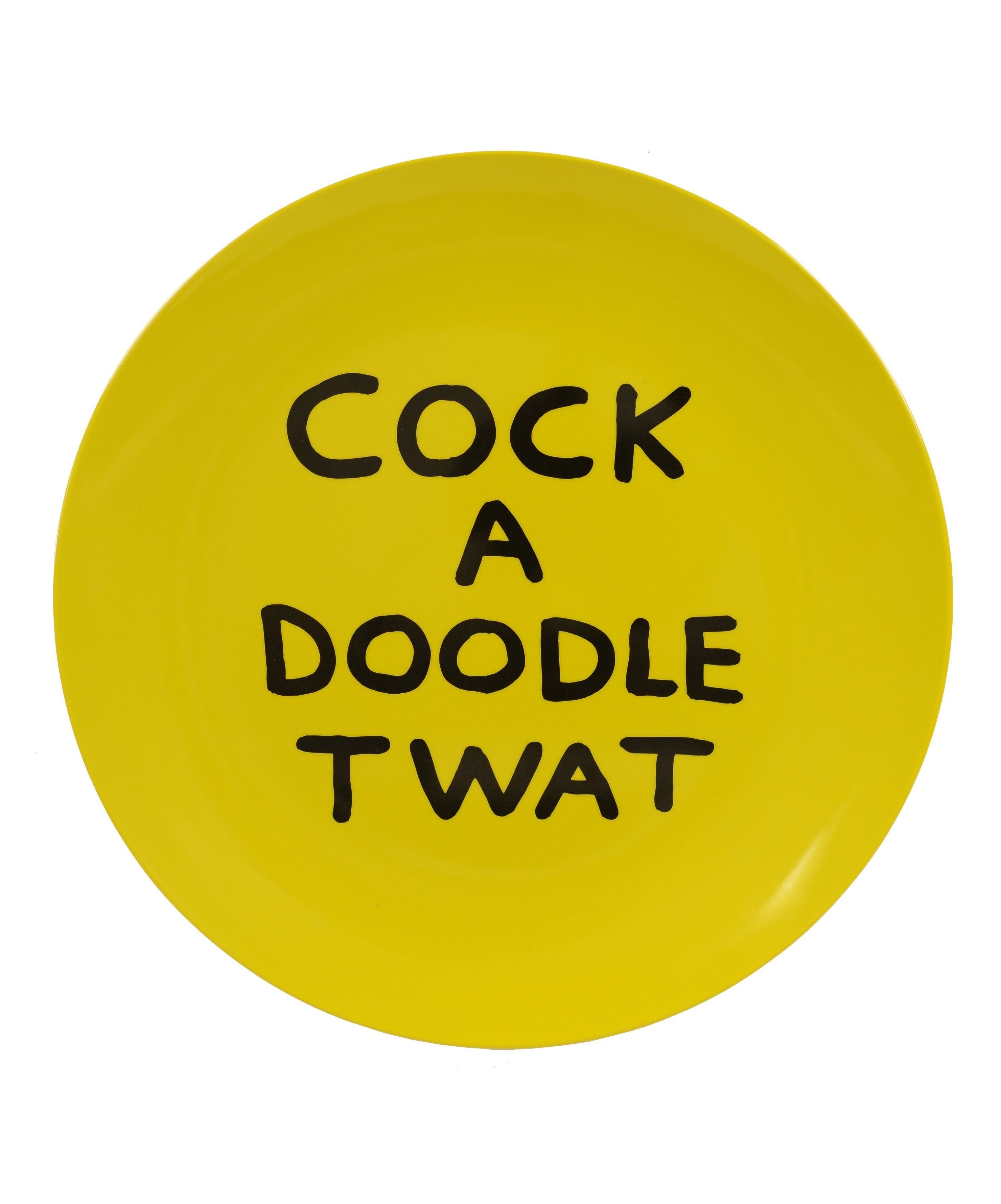 Cock A Doodle Melamine Plate x David Shrigley Tableware Third Drawer Down USA