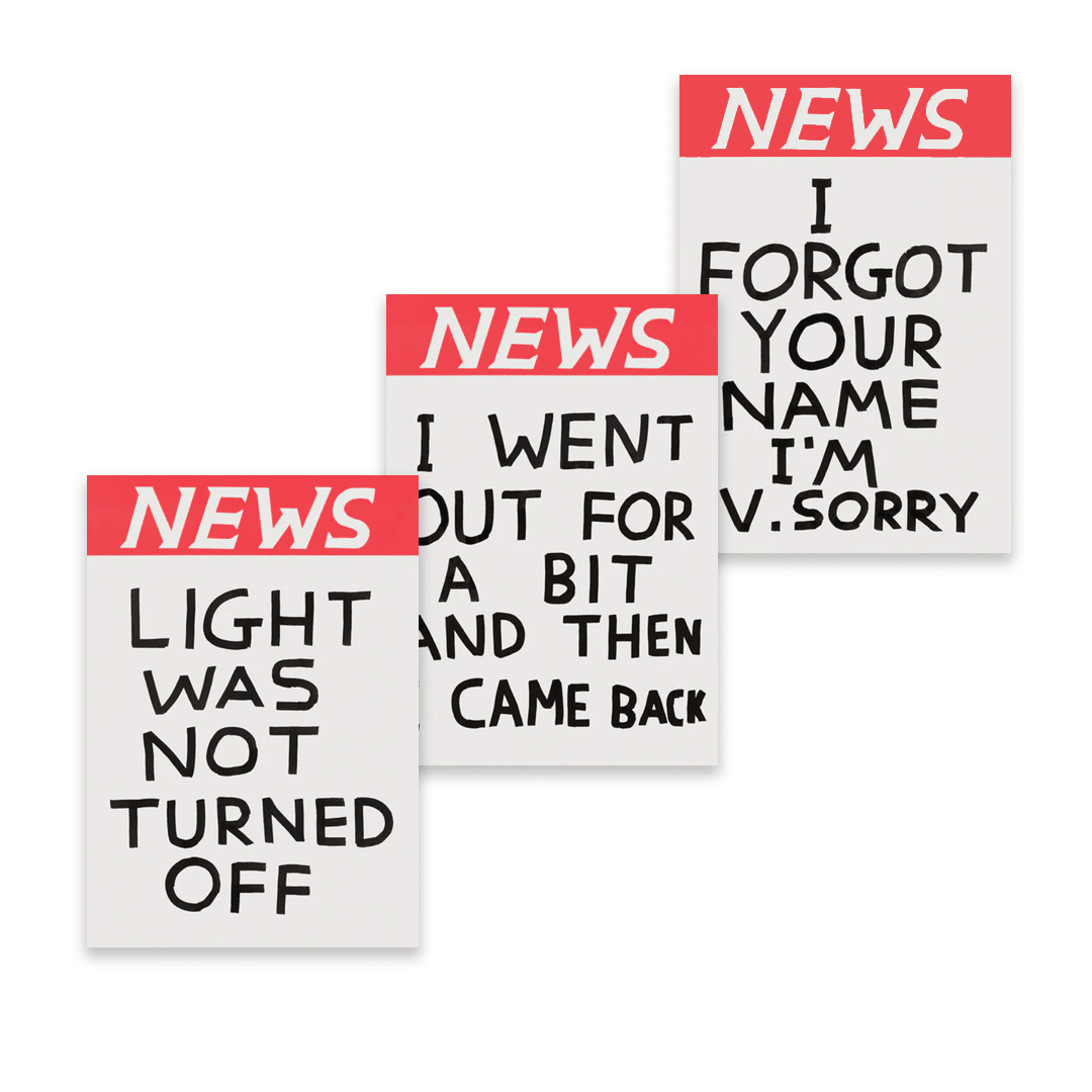 NEWS Magnet Bundle x David Shrigley Third Drawer Down USA 