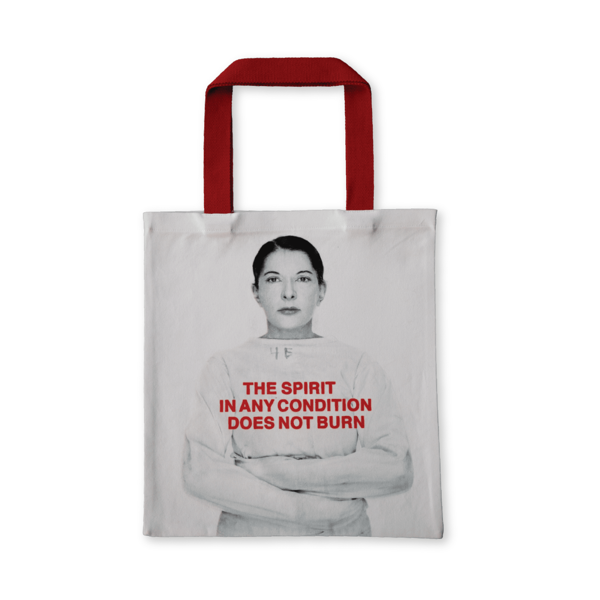 Spirit in Any Condition Does Not Burn Portrait Tote Bag x Marina Abramovic Bags Third Drawer Down Studio 