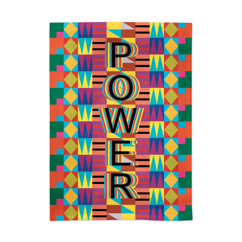 Stephen Powers シルクスクリーン作品 エディション19/50 Power Tea Towel x Jeffrey Gibson | Third Drawer Down USA
