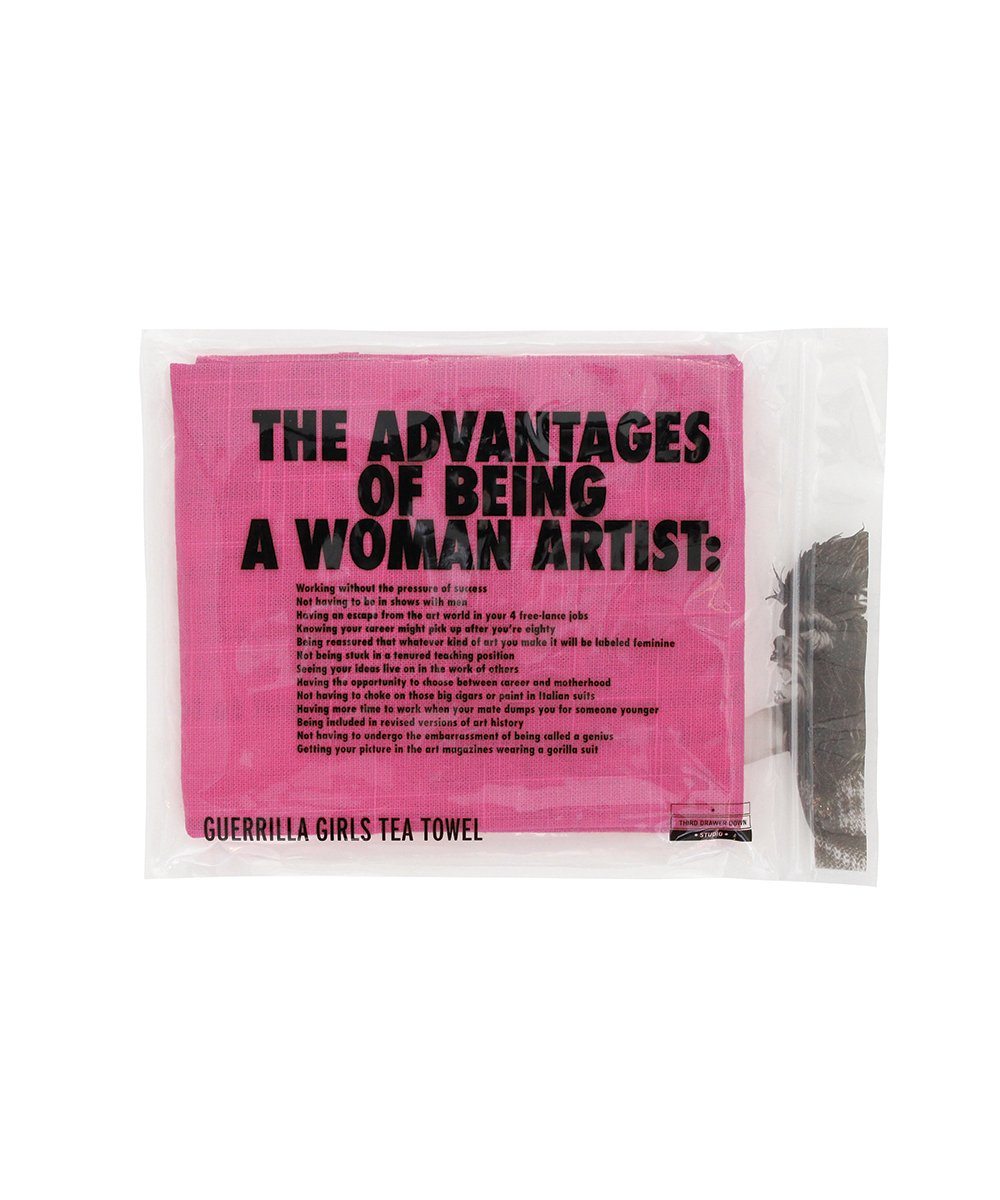 Third Drawer Down X Guerrilla Girls, Advantages Of Being A Woman Tea Towel Textiles Third Drawer Down Studio 