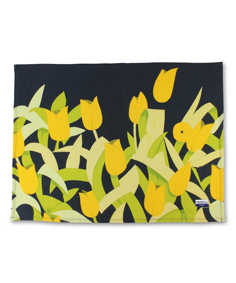 Tulips Linen Tea Towel x Alex Katz Textiles Third Drawer Down Studio 