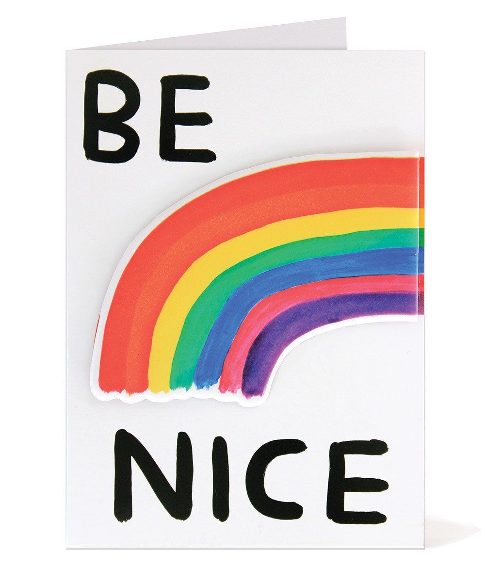 Third Drawer Down X David Shrigley, Be Nice Puffy Sticker Card Paper Third Drawer Down Studio Default Title 