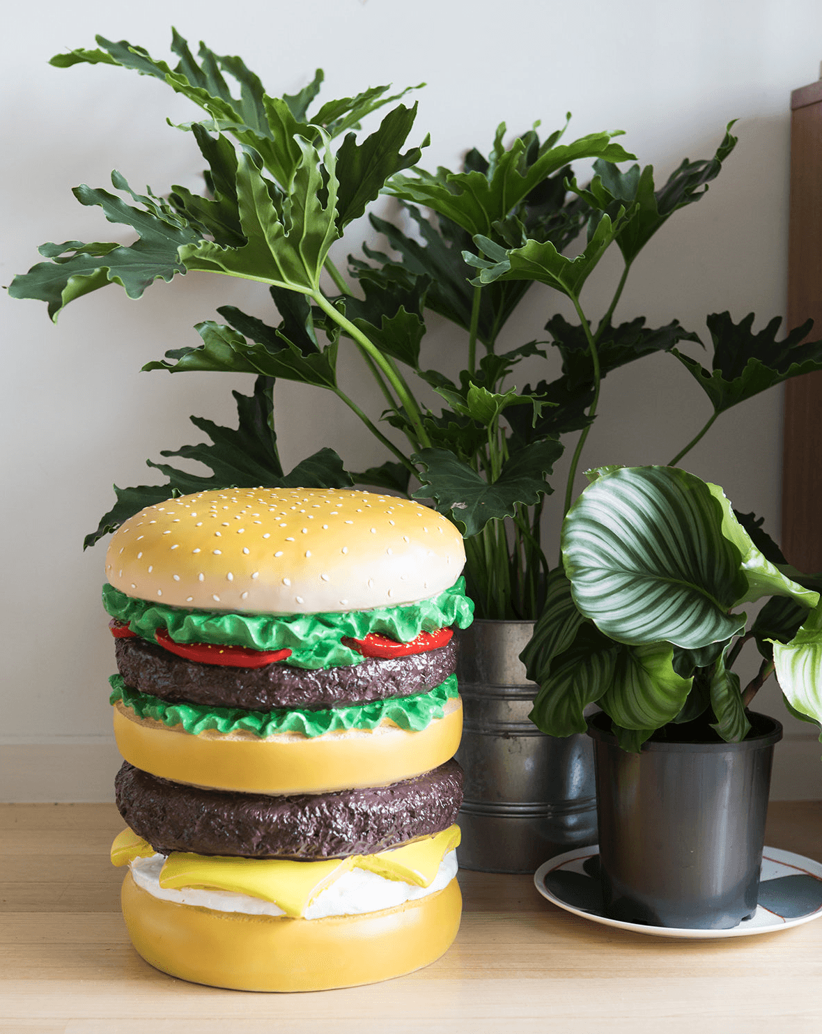 Giant Hamburger Stool Plastic Third Drawer Down Studio 