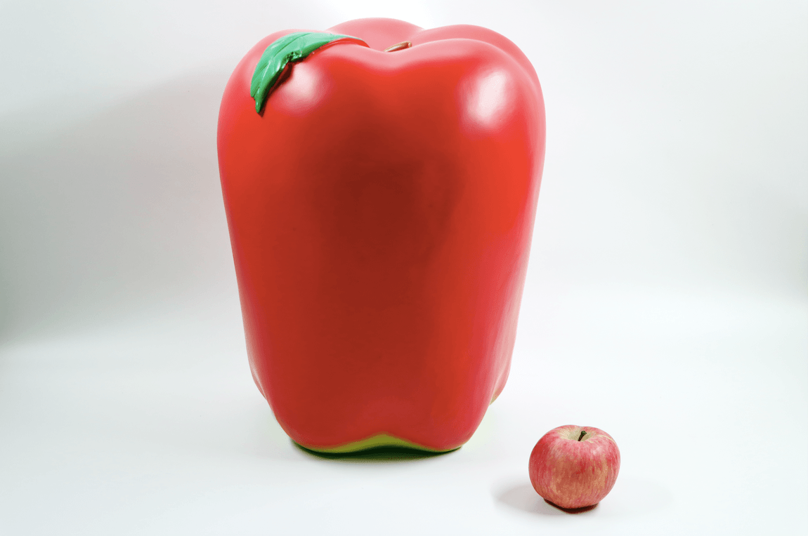 Giant Apple Stool Plastic Rotary Hero 