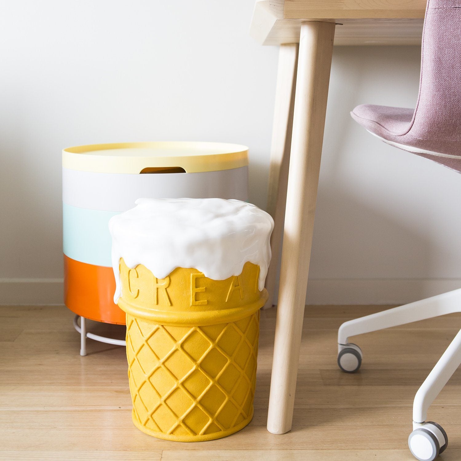 Giant Ice Cream Stool Plastic Third Drawer Down Studio 