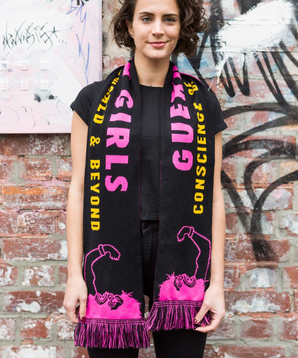 Conscience of the Art World Scarf X Guerrilla Girls Textiles Third Drawer Down Studio 