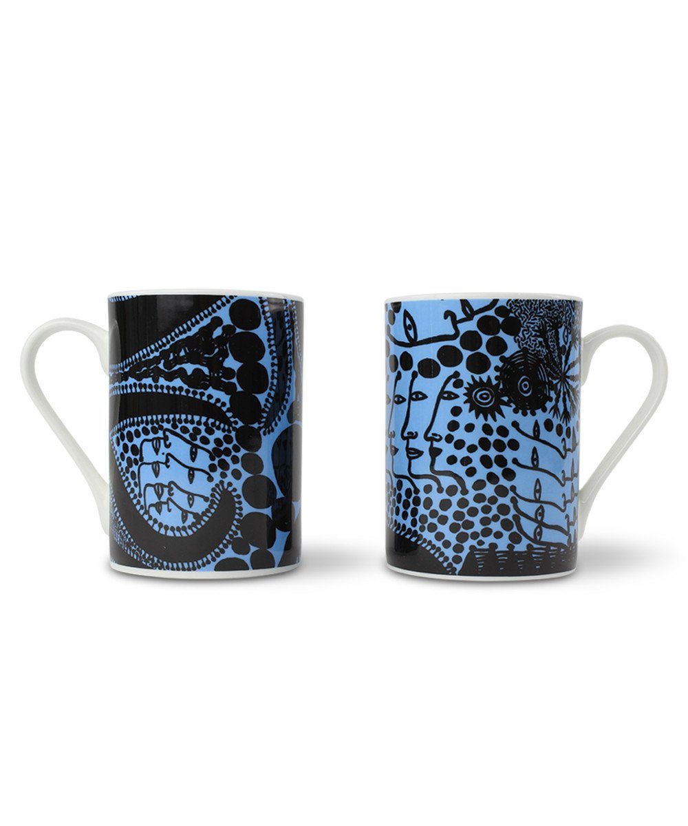 Third Drawer Down X Yayoi Kusama, Late-Night Chat Is Filled With Dreams Mug Set Ceramic Third Drawer Down Studio 