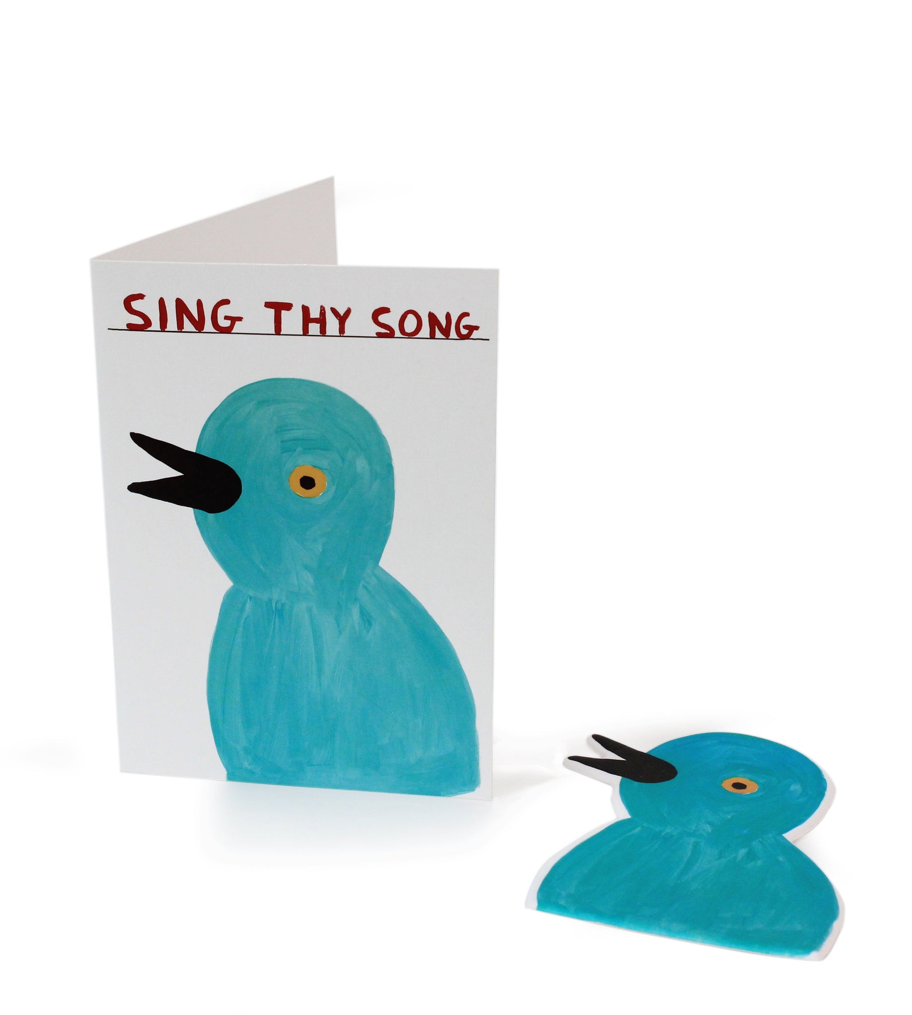 Sing Thy Song Puffy Sticker Card X David Shrigley Paper Third Drawer Down Studio 