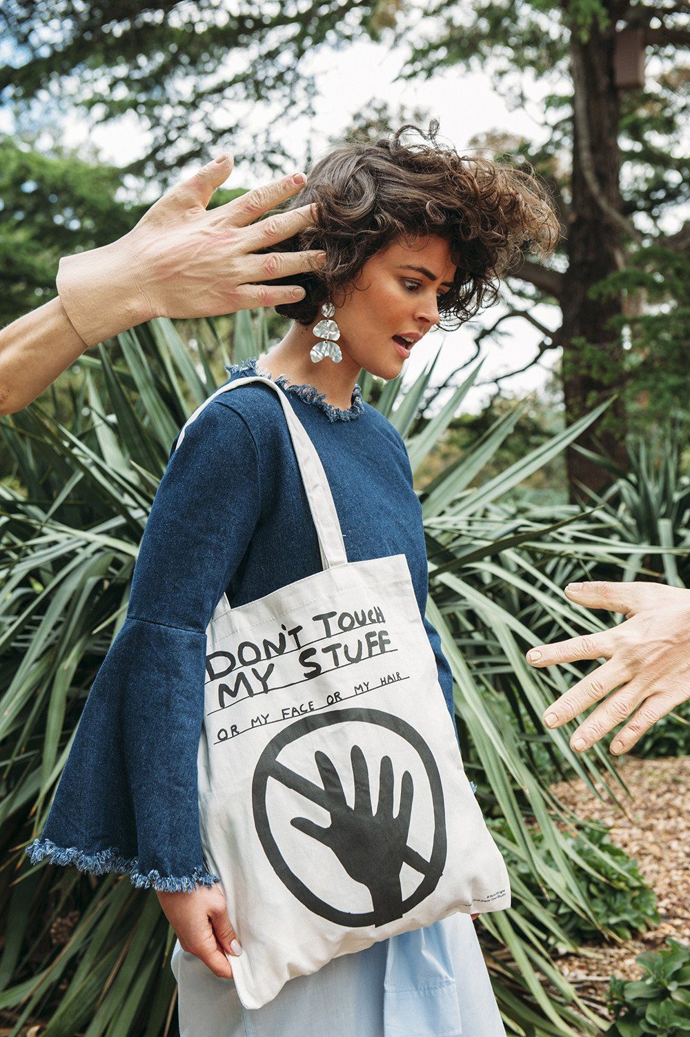 Third Drawer Down X David Shrigley, Don't Touch My Stuff Tote Bag Textiles Third Drawer Down Studio 