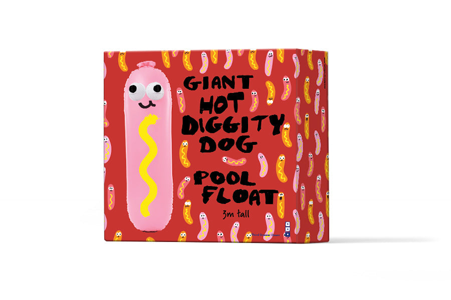 Hot Diggity Dog Pool Float X-Large x Jon Burgerman Plastic Third Drawer Down Studio 