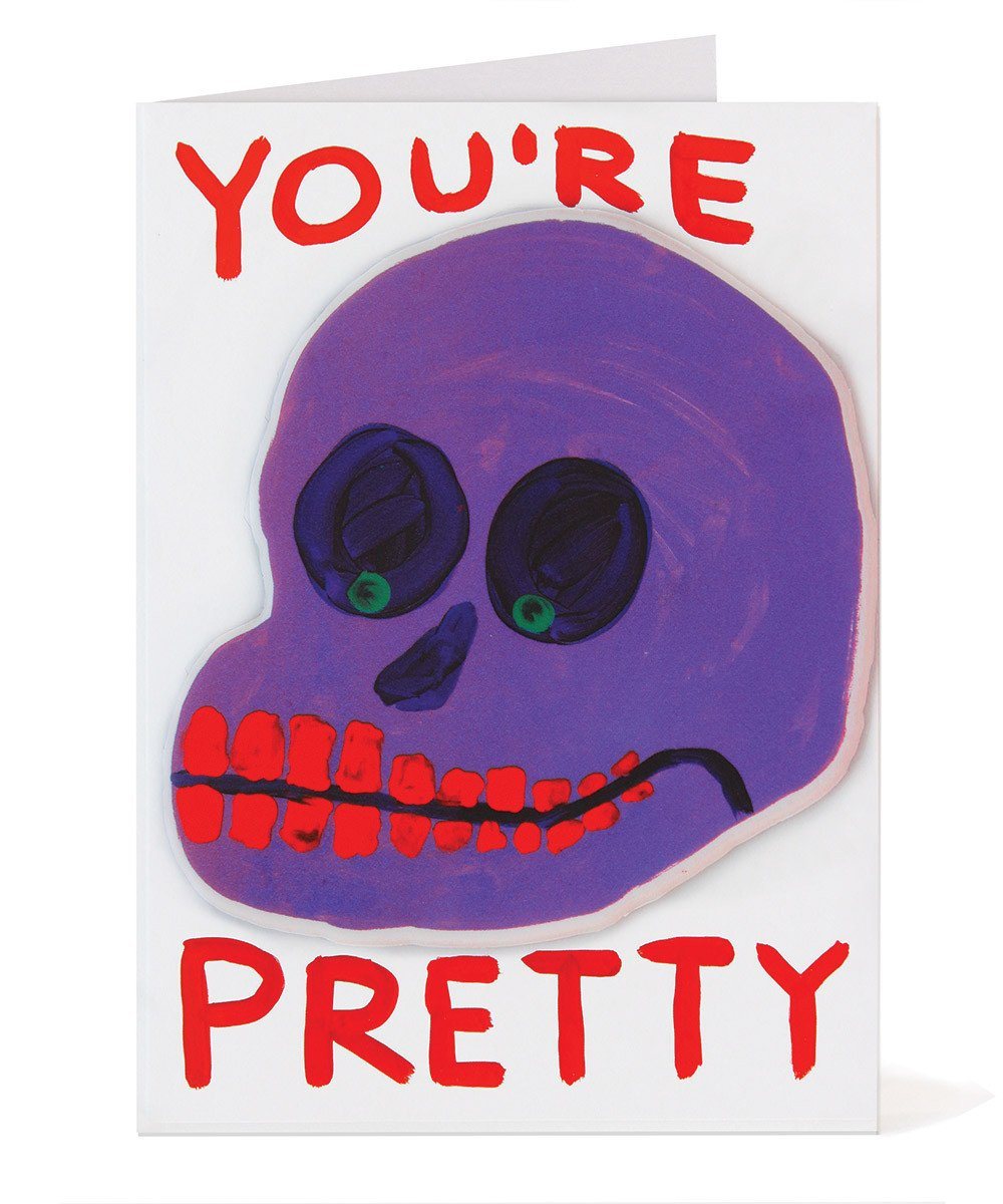 You're Pretty Puffy Sticker Card X David Shrigley Paper Third Drawer Down Studio Default Title 
