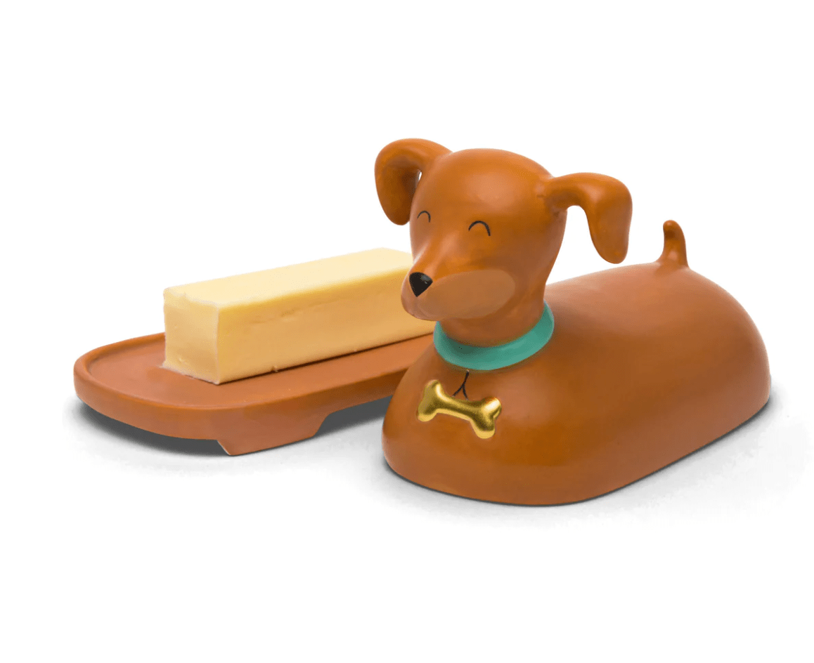 Ceramic Dog Butter Dish Games WOW Sports & BigMouth Inc. 