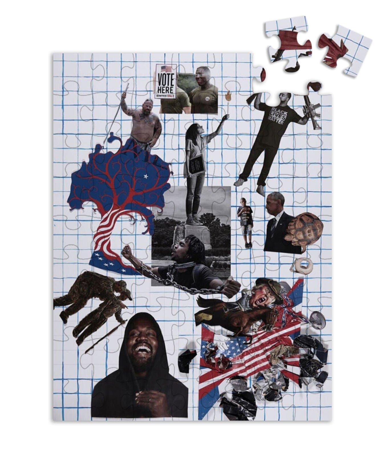 Political Collage Puzzle x Catherine Opie Paper Third Drawer Down Studio 