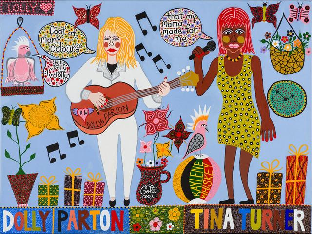 Dolly Parton and Tina Turner Tea Towel x Kaylene Whiskey Textiles Third Drawer Down Studio 