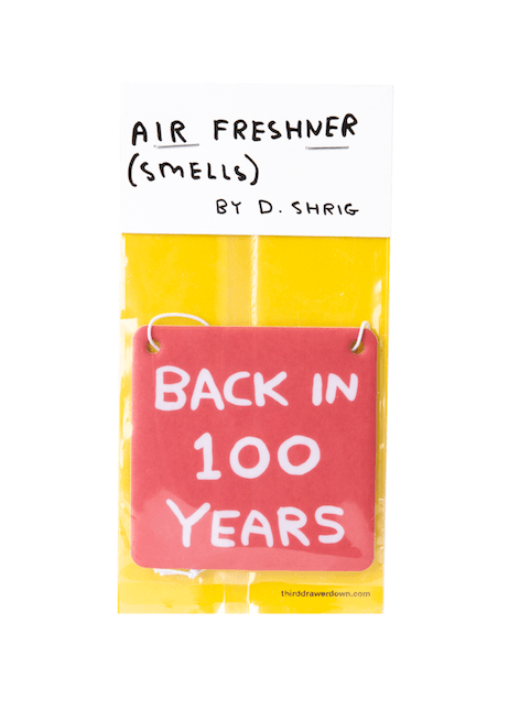 Back In 100 Years Air Freshener x David Shrigley Paper Third Drawer Down Studio Default Title 