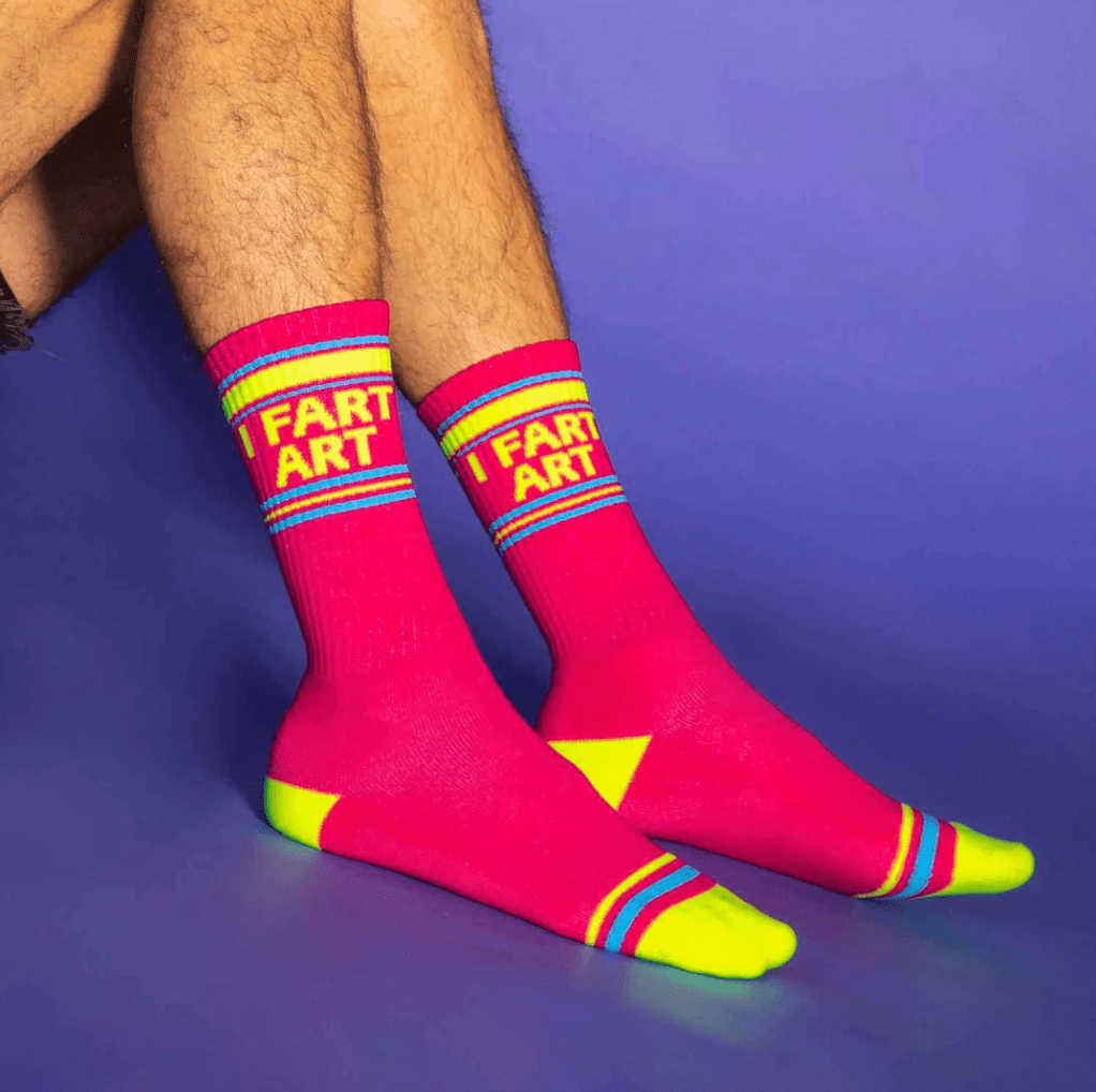 I Fart Art Gym Socks x Gumball Poodle Socks Gumball Poodle 