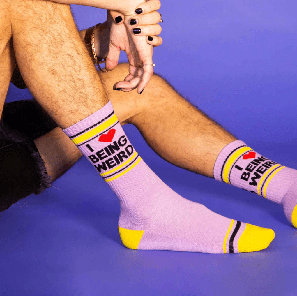 I Love Being Weird Gym Socks x Gumball Poodle Socks Third Drawer Down USA 