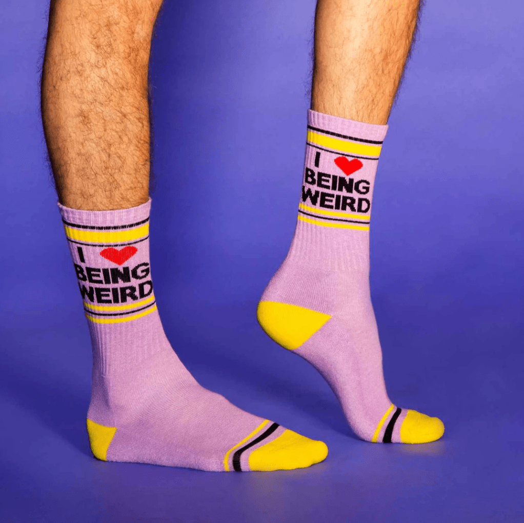 I Love Being Weird Gym Socks x Gumball Poodle Socks Third Drawer Down USA 