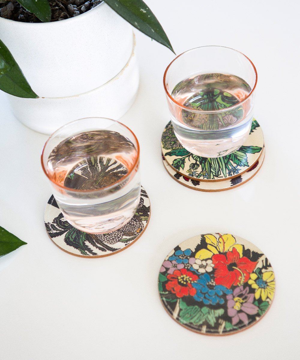 Flora Coaster Set X Margaret Preston Wood Third Drawer Down Studio 