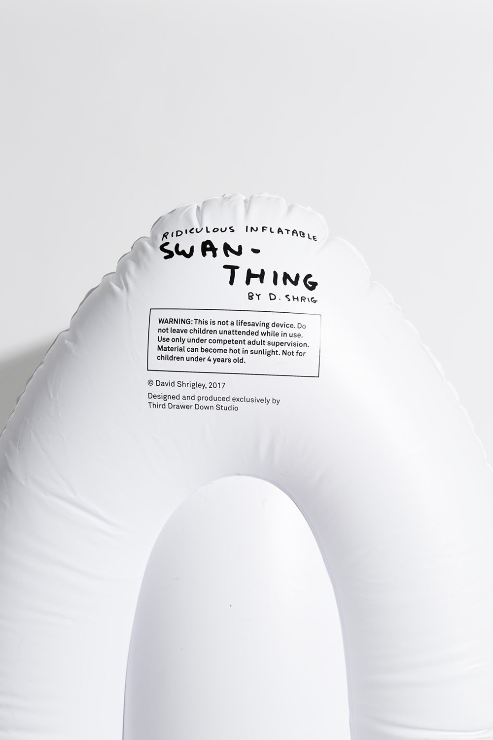 Ridiculous Inflatable Swan-Thing x David Shrigley Plastic Third Drawer Down Studio 